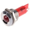 RS PRO Red Panel Mount Indicator, 230 V AC, 130 V DC, 3 mA Current, Silver Bezel, 67.5 mm Length, Model 208-548