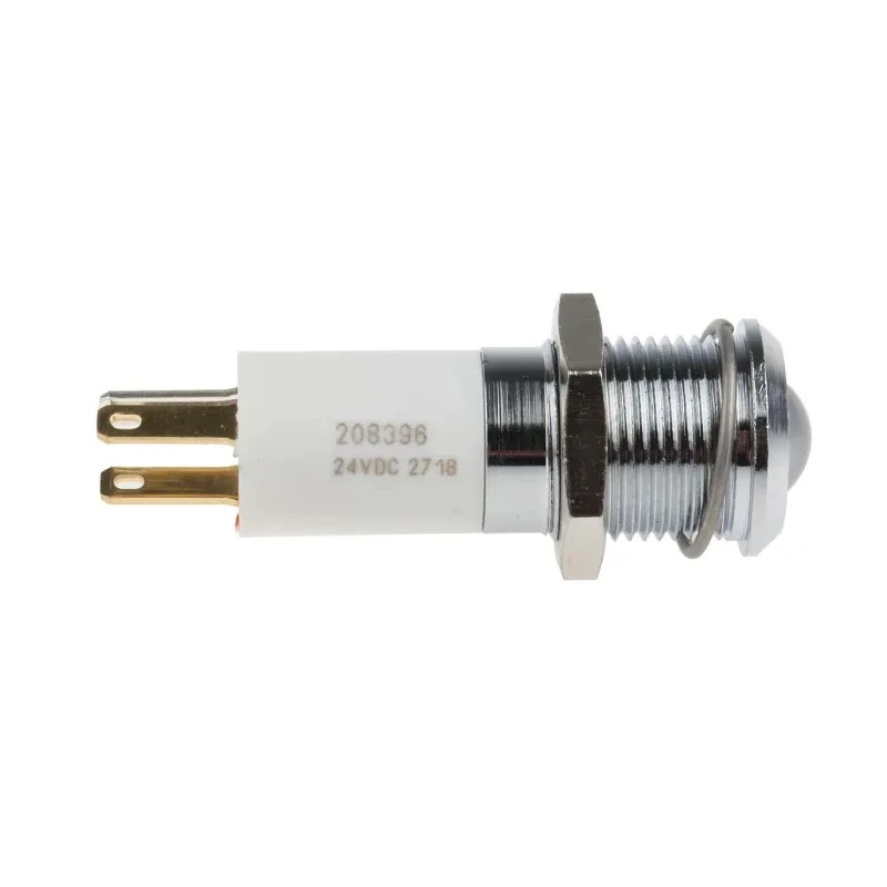RS PRO Green, Yellow, Red Panel Mount Indicator 24V DC 20mA Solder Tab Termination Prominent Bezel 208-396