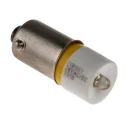 RS PRO Yellow Indicator Lamp Single Chip, 24 V AC/DC, BA9 Base, 10 mm Diameter 208-661