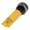 RS PRO Yellow Panel Mount Indicator, 12 V AC/DC, 20mA Current, Solder Tab Termination, IP67 Rated, Prominent Bezel 208-633