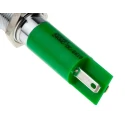 RS PRO Green Panel Mount Indicator 24 V AC/DC 20mA Solder Tab Termination IP67 Prominent Bezel 208-481