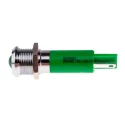 RS PRO Green Panel Mount Indicator 24 V AC/DC 20mA Solder Tab Termination IP67 Prominent Bezel 208-481