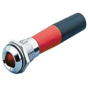 RS PRO Red Panel Mount Indicator 12 V AC/DC, 20mA, Solder Tab Termination, IP67, Prominent Silver Bezel 208-756