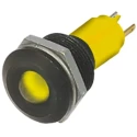 RS PRO Yellow Panel Mount Indicator LED 230 V AC, 115 V DC, 3mA, Black Bezel Prominent 208-807