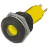 RS PRO Yellow Panel Mount Indicator LED 230 V AC, 115 V DC, 3mA, Black Bezel Prominent 208-807