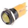 RS PRO Yellow Panel Mount Indicator 12 V AC/DC 20mA Solder Tab Termination Prominent Bezel 208-885