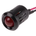 RS PRO Red Panel Mount Indicator, 12V dc, 20mA, Lead Wire Termination, Prominent BEZEL 208-958