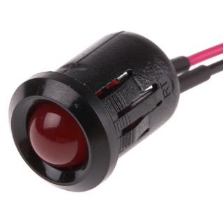 RS PRO Red Panel Mount Indicator, 12V dc, 20mA, Lead Wire Termination, Prominent BEZEL 208-958