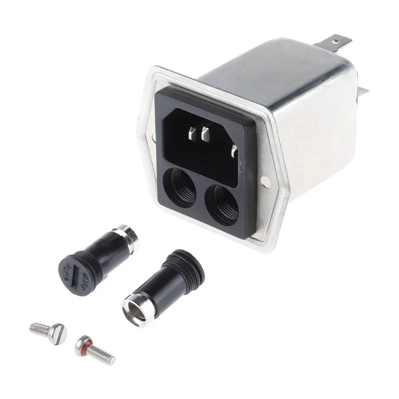 Schurter Panel Mount IEC Connector Male 250V AC 4A Solder Termination 5707.0401.312