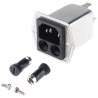 Schurter Panel Mount IEC Connector Male 250V AC 4A Solder Termination 5707.0401.312