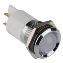 RS PRO Green, Yellow, Red Panel Mount Indicator 24V DC 20mA Solder Tab Termination Prominent Silver Bezel 208-942