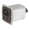 Schurter 250V AC 2A Panel Mount IEC Connector Male 2 Fuse Solder 5707.0201.312