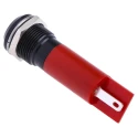 RS PRO Red Panel Mount Indicator 24 V AC/DC 20mA Solder Tab Termination IP67 Prominent Bezel 209-169