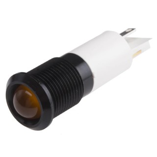 RS PRO Orange Panel Mount Indicator 240V AC Solder Tab Termination IP40 Prominent Bezel 209-232