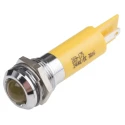 RS PRO Yellow Panel Mount Indicator 24 V AC/DC, 20mA, Solder Tab Termination, IP67, Prominent Bezel 209-175