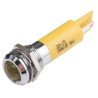RS PRO Yellow Panel Mount Indicator 24 V AC/DC, 20mA, Solder Tab Termination, IP67, Prominent Bezel 209-175