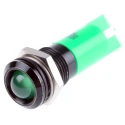 RS PRO Green Panel Mount Indicator, 240V, Solder Tab Termination, IP40, Prominent Bezel 209-210