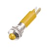 RS PRO Yellow Panel Mount Indicator 12V dc, 17mA, Solder Tab Termination, IP67, Prominent Bezel 208-100
