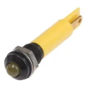 RS PRO Yellow Panel Mount Indicator, 110V AC, 6mA Current, Solder Tab Termination, Prominent Bezel 209-383