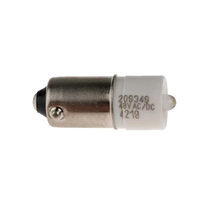 RS PRO White Indicator Lamp Single Chip LED, 48 V AC/DC, BA9 Base, 10 mm Diameter 209-349