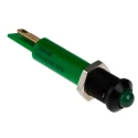 RS PRO Green Panel Mount Indicator 230V AC 3mA Prominent Bezel 40mm 209-406