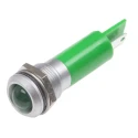 RS PRO Green Panel Mount Indicator 230V AC 3mA IP67 Prominent Bezel Silver IP67
