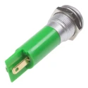 RS PRO Green Panel Mount Indicator 230V AC 3mA IP67 Prominent Bezel Silver IP67