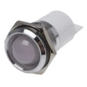 RS PRO White Panel Mount Indicator, 24 V AC/DC, 20mA, Solder Tab Termination, Prominent Bezel 209-541