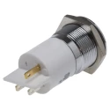 RS PRO White Panel Mount Indicator, 24 V AC/DC, 20mA, Solder Tab Termination, Prominent Bezel 209-541