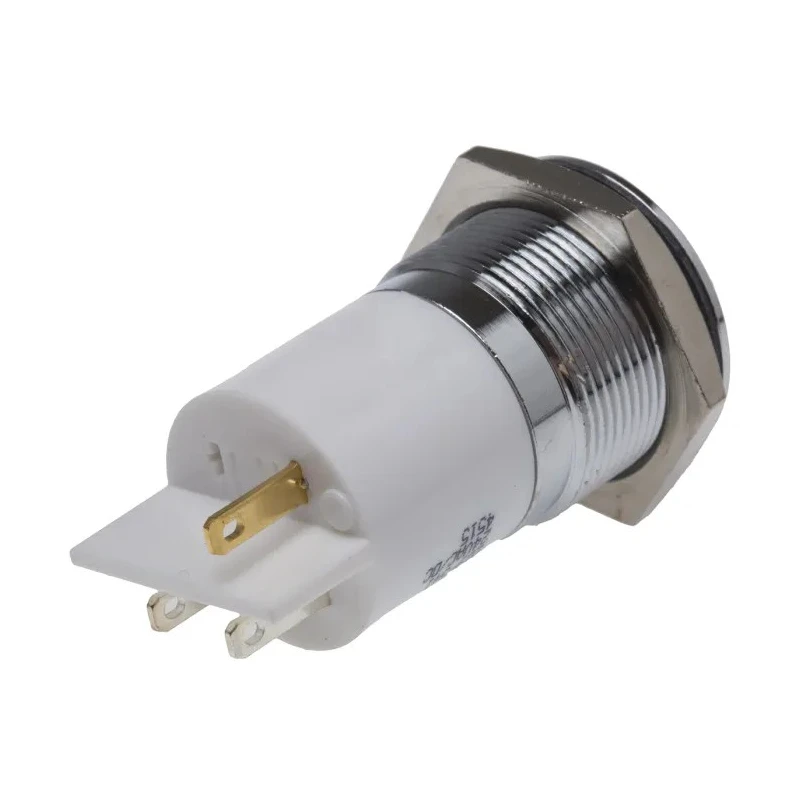 RS PRO White Panel Mount Indicator, 24 V AC/DC, 20mA, Solder Tab Termination, Prominent Bezel 209-541