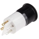RS PRO White Panel Mount Indicator 130V AC 6mA IP67 Prominent Bezel Black IP67