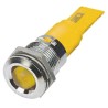RS PRO Yellow Panel Mount Indicator 24 V AC/DC 20mA Solder Tab Termination Prominent Bezel 209-709
