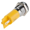 RS PRO Yellow Panel Mount Indicator 24V DC 20mA Solder Tab Termination Prominent Bezel 209-888