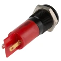 RS PRO Red Panel Mount Indicator 24V DC 20mA Solder Tab Termination Prominent Bezel 209-894