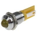 RS PRO Yellow Panel Mount Indicator 2V DC 20mA Solder Tab Termination Prominent Bezel 209-901