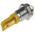 RS PRO Yellow Panel Mount Indicator 2V DC 20mA Solder Tab Termination Prominent Bezel 209-901