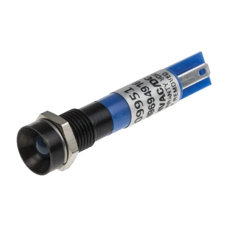 RS PRO Blue Panel Mount Indicator 24V DC 20mA Solder Tab Termination Recessed RS209-951 209-951