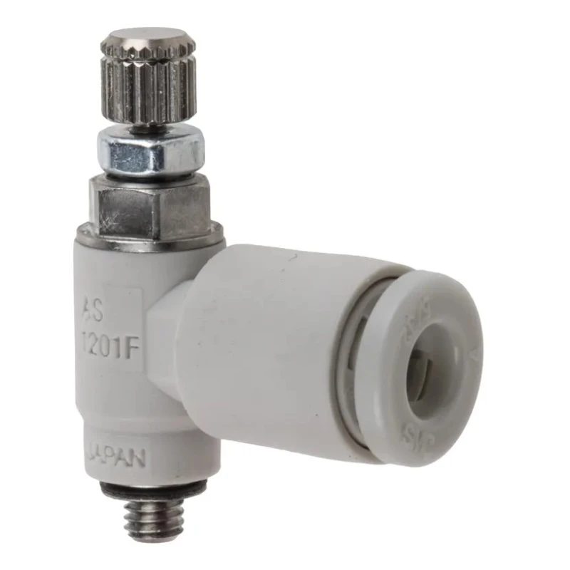 SMC AS Series Pneumatic Speed Controller Threaded Connections 0.1-1.05 MPa Operating Pressure AS1201F-M3-04