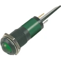 RS PRO Green Panel Mount Indicator 110V AC 6mA Solder Tab Termination IP67 Prominent Bezel 210-147