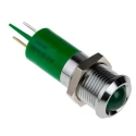 RS PRO Green Panel Mount Indicator 230V AC 3mA IP67 Prominent Bezel IP67
