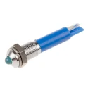 RS PRO Blue Panel Mount Indicator 12V dc 20mA Solder Tab Termination Prominent Bezel 210-232