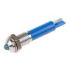 RS PRO Blue Panel Mount Indicator 12V dc 20mA Solder Tab Termination Prominent Bezel 210-232