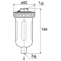 SMC Automatic 1/2 in Condensate Drain, G 1/2 Inlet Port, 0.05 to 1 MPa, 5°C to 60°C Operating Temperature EAD402-F04