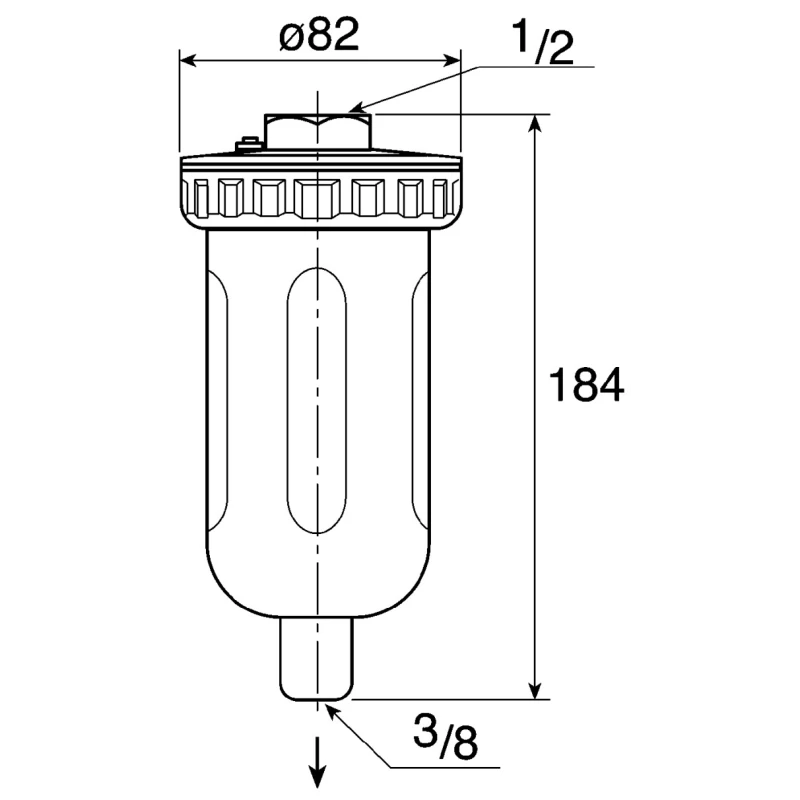 SMC Automatic 1/2 in Condensate Drain, G 1/2 Inlet Port, 0.05 to 1 MPa, 5°C to 60°C Operating Temperature EAD402-F04
