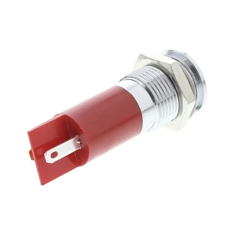 RS PRO Red Panel Mount Indicator, 12V AC, 20mA, Solder Tab Termination, Prominent Bezel 210-377