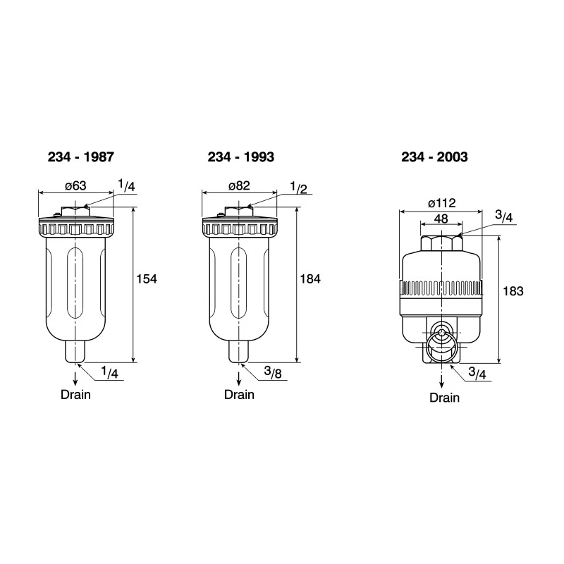 SMC Automatic 1/2 in Condensate Drain, G 1/2 Inlet Port, 0.05 to 1 MPa, 5°C to 60°C Operating Temperature EAD402-F04