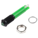 RS PRO Green Panel Mount Indicator 24V DC 20mA Solder Tab Termination Prominent Bezel 210-333