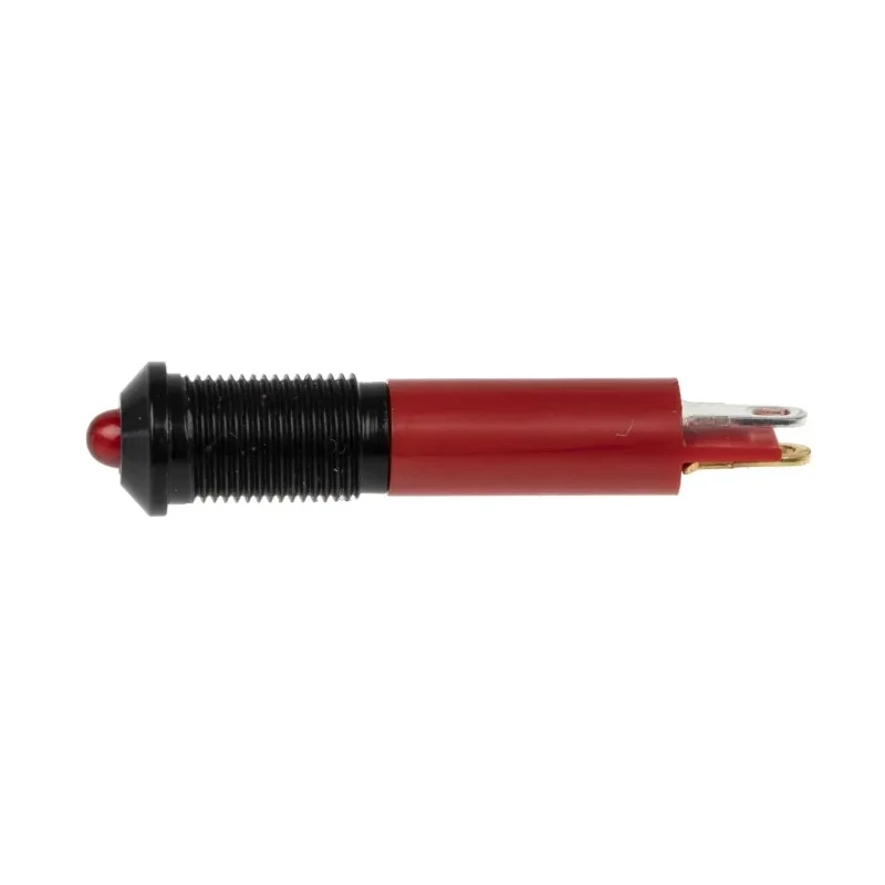 RS PRO Red Panel Mount Indicator 24V DC 20mA Solder Tab Termination Prominent Bezel 210-327