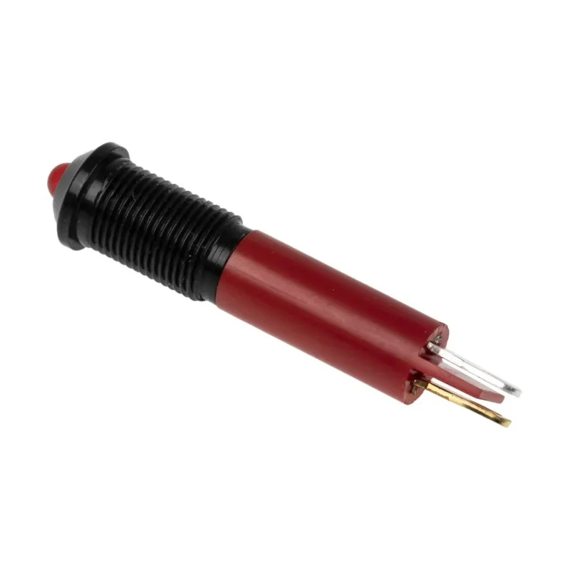 RS PRO Red Panel Mount Indicator 24V DC 20mA Solder Tab Termination Prominent Bezel 210-327