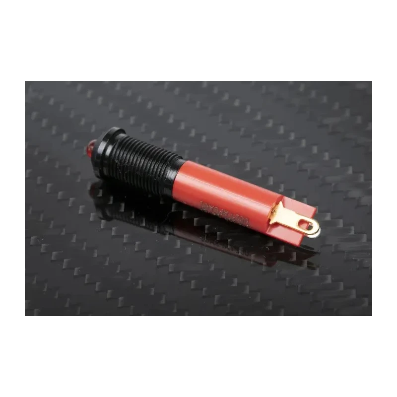 RS PRO Red Panel Mount Indicator 24V DC 20mA Solder Tab Termination Prominent Bezel 210-327